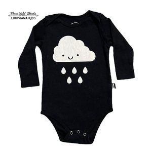 Whistle & Flute 12-24m Black Rain Cloud Bodysuit